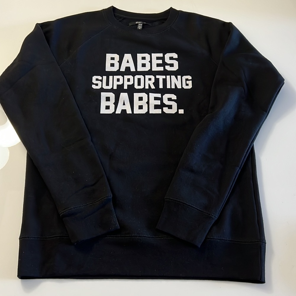 NWT: Babes Supporting Babes Sweatshirt by Brunette The Label XS/S - Picture 2 of 9